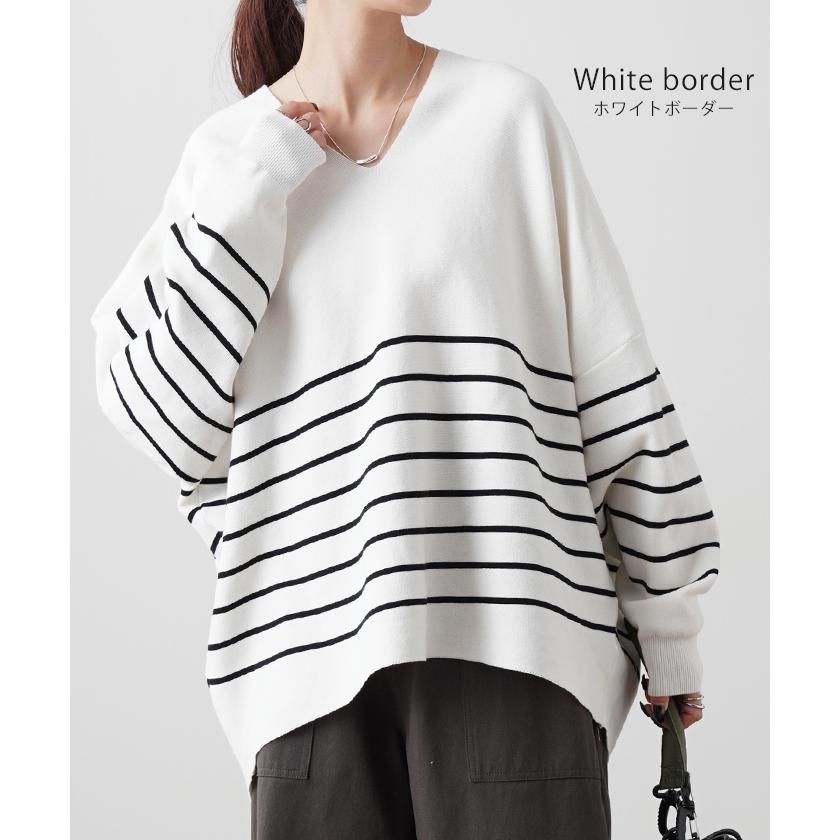 ニット ドルマンスリーブ レディース 体型カバー ティーシャツ 綿100 チュニック 2411sl | HUG.U | 29