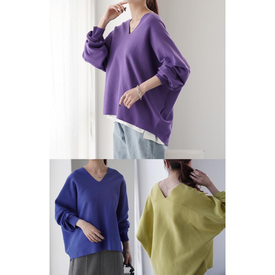 ニット ドルマンスリーブ レディース 体型カバー ティーシャツ 綿100 チュニック 2411sl | HUG.U | 14