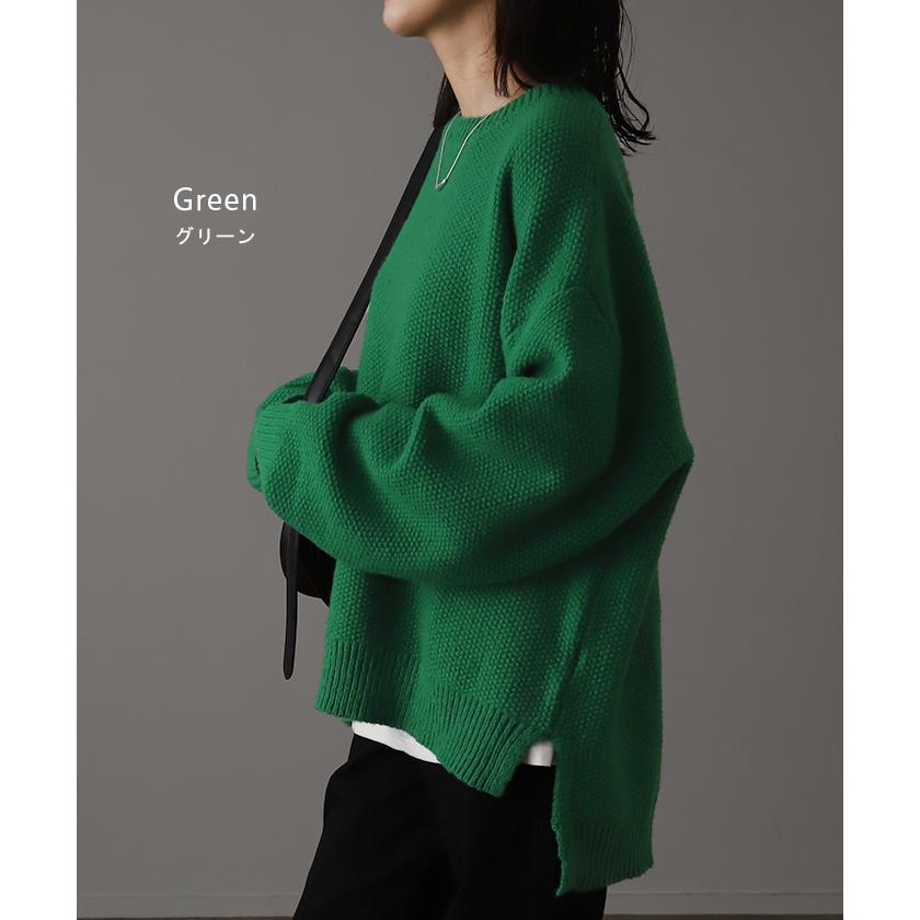 ニット プルオーバー レディース セーター トップス 長袖 チクチクしない 肉厚 温かい 体型カバー ゆったり タイムセールSW2 | HUG.U | 22