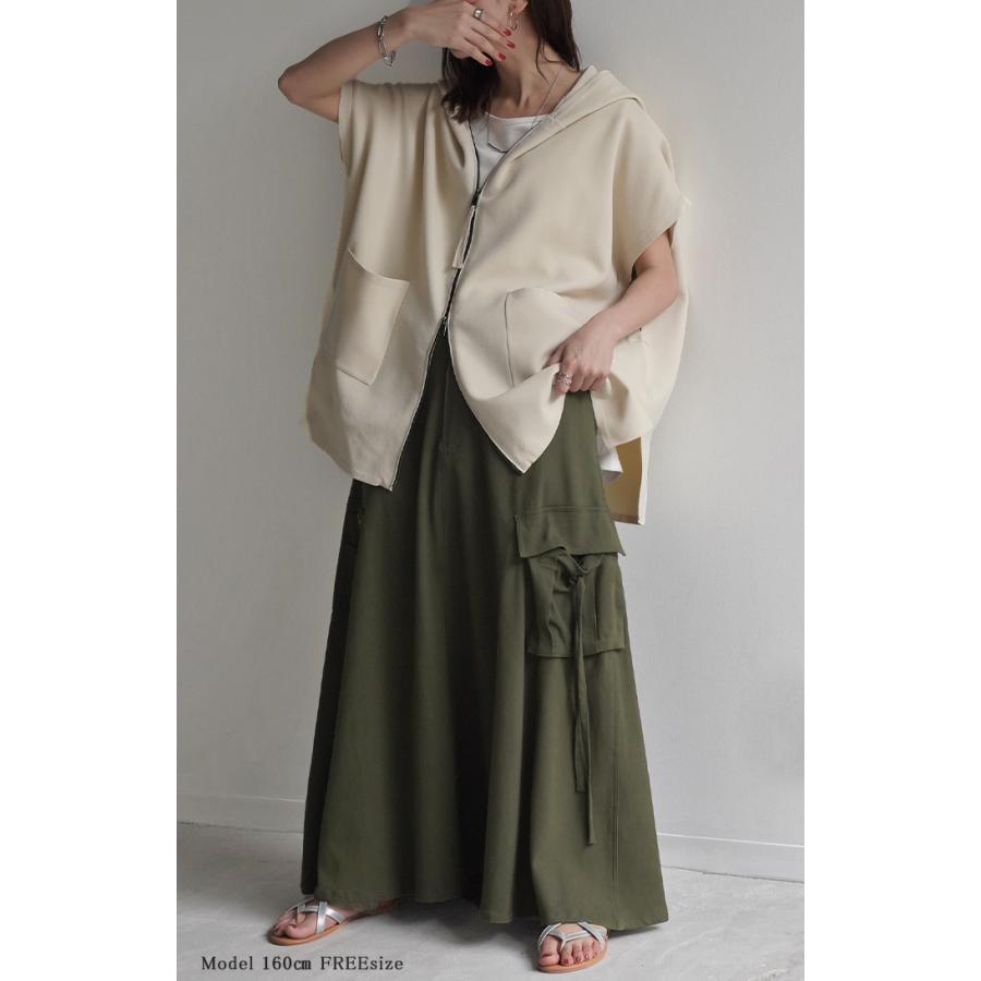 スカート Aライン ポケット チノスカート Aラインスカート レディース フレア ボトムス ロングスカート | HUG.U | 10