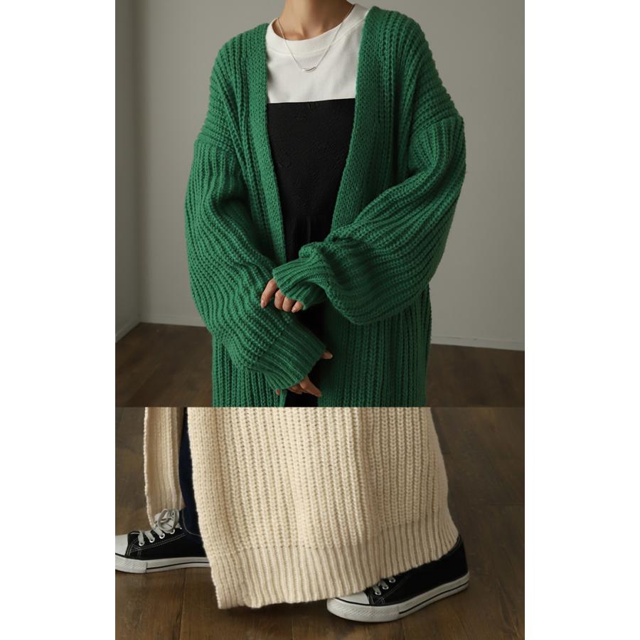 カーディガン 超ロング ニット アウター カーディガン ニットカーディガン ロングカーディガン ロング マキシ2 | HUG.U | 22