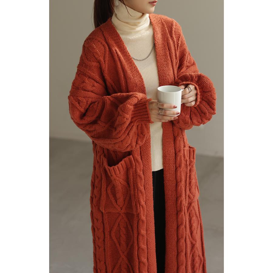 カーディガン ニットカーディガン ロングカーディガン ロング マキシ ニット ロングカーデ アウター2 | HUG.U | 16