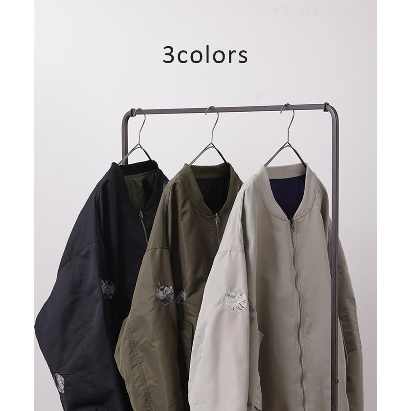 アウター リバーシブル MA-1 ジャンパー レディース チュニック ロングMA-1 ミリタリーコート ミリタリー OUTER2410 | HUG.U | 10