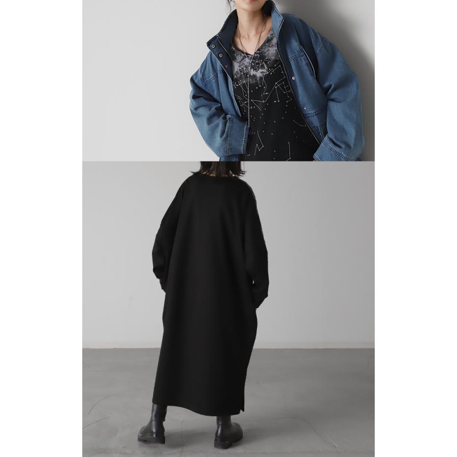 ワンピース 体型カバー レディース コクーン スウェットワンピ スウェットワンピース ロング ロングワンピ | HUG.U | 06