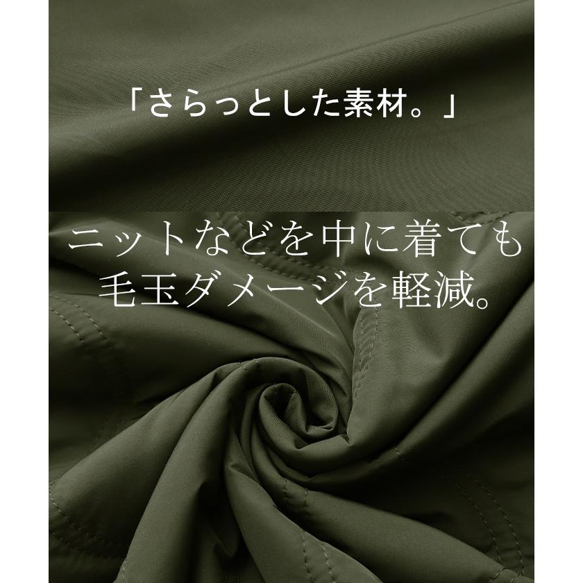 アウター リバーシブル レディース ミリタリー 中綿 コート 暖か ミリタリーコート ロングMA-1 キルティング OUTER2410 | HUG.U | 15