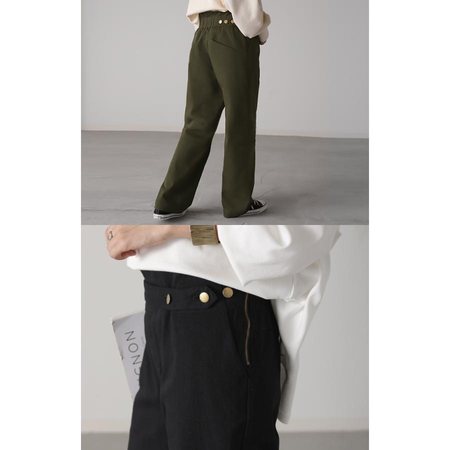 パンツ ベイカーパンツ レディース ゴム ストレッチ ストレート ワイドパンツ ワイド 大きいサイズ ボトムス | HUG.U | 18