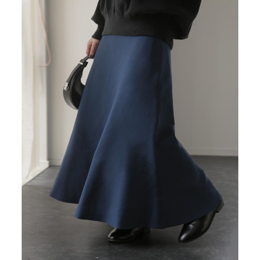 スカート ニット ロングスカート レディース Aライン ニットスカート ハイゲージ ボトムス フレアスカート | HUG.U | 13