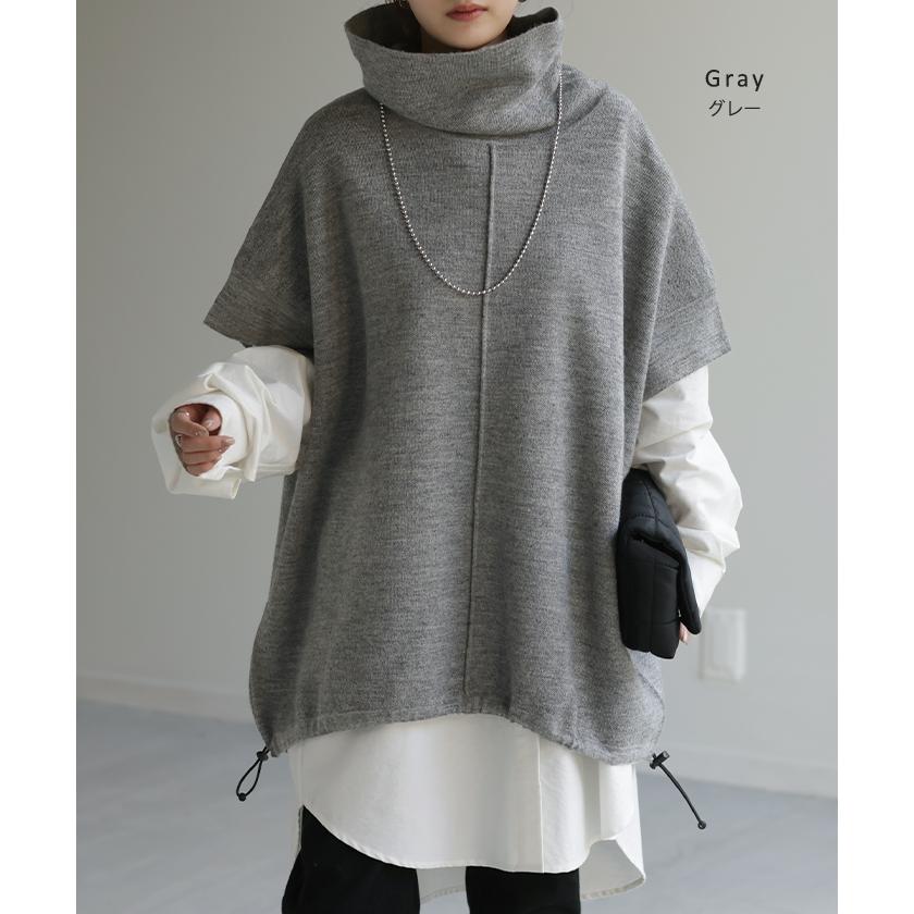 HUG.U ベスト ニット タートル タートルニット レディース