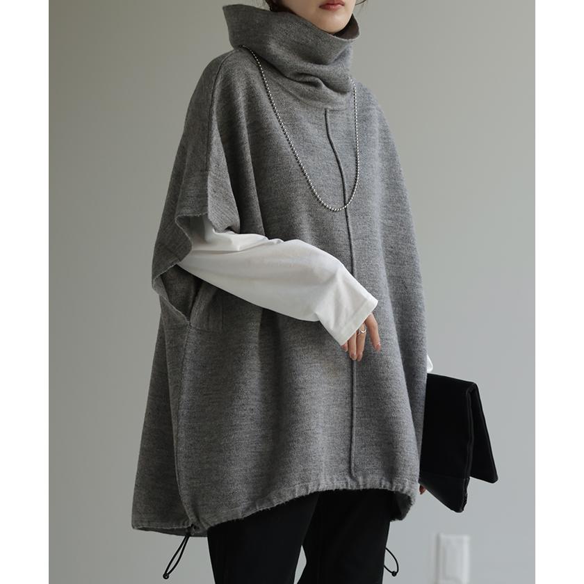 ベスト ニット タートル タートルニット レディース ウール レイヤード ニットベスト トップス セーター | HUG.U | 08