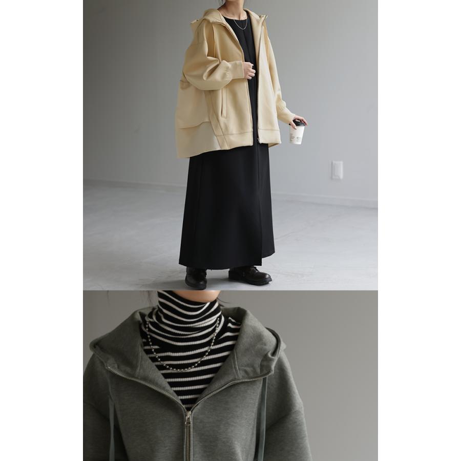 HUG.U（ハグユー） パーカー バックフリル アウター レディース ライト