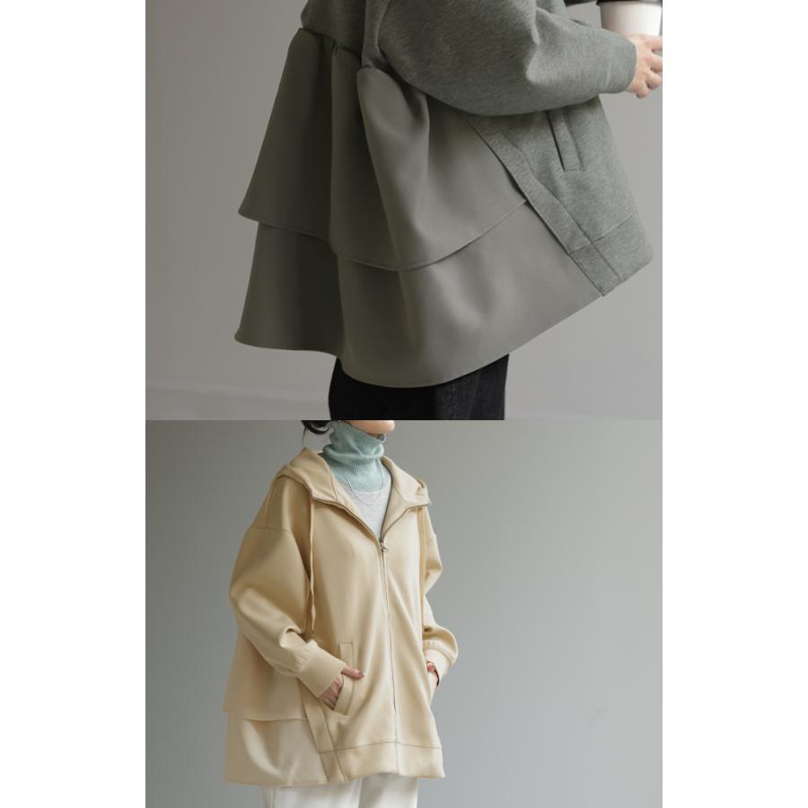 HUG.U（ハグユー） パーカー バックフリル アウター レディース ライト