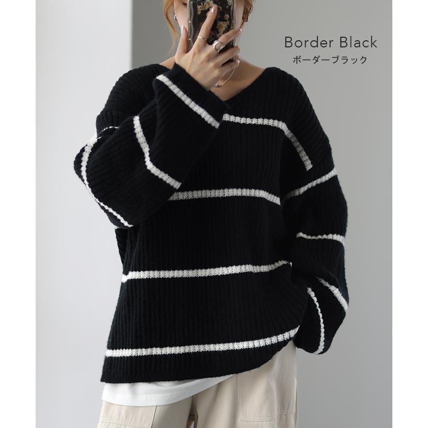 B.YU 売れ筋商品|||ビーユー ニット&セーター アウター レディース Sweaters Black 楽天市場】オーバーサイズ。最旬センターラインニット ニット