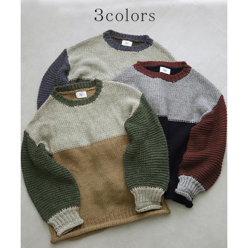 ニット レディース ハンドメイド セーター トップス ローケージ ローケージニット モヘア チュニック | HUG.U | 14