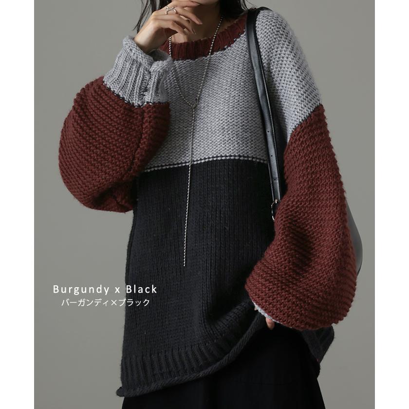 ニット レディース ハンドメイド セーター トップス ローケージ ローケージニット モヘア チュニック | HUG.U | 16