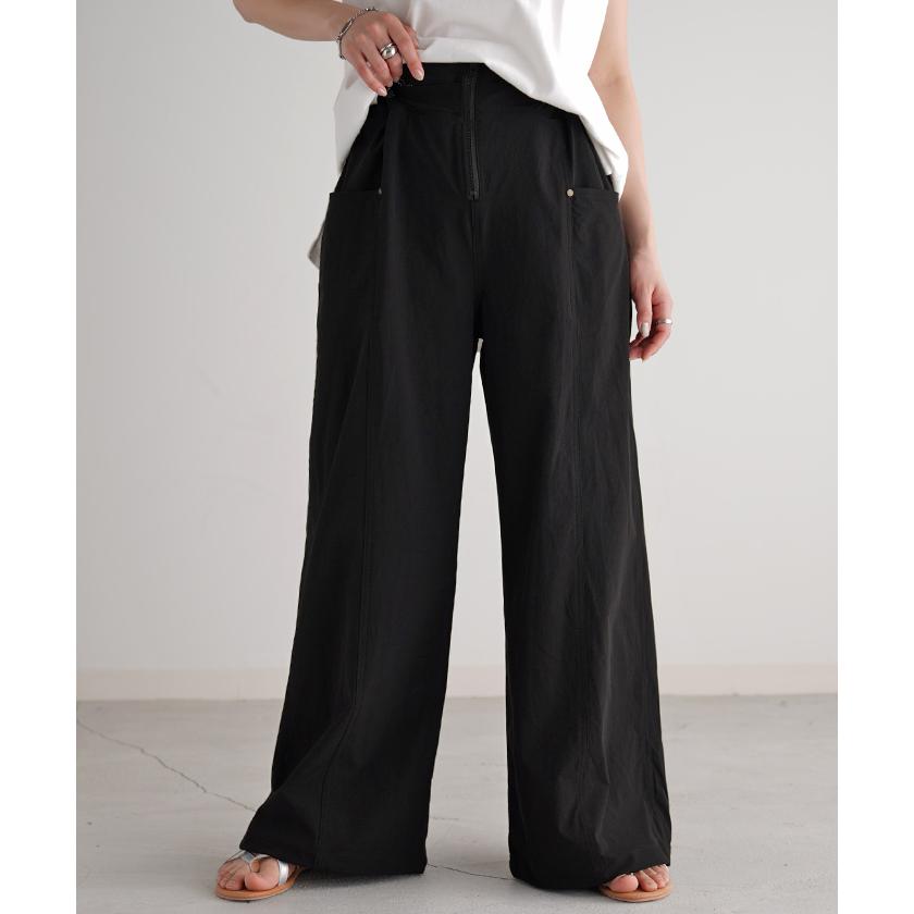 パンツ カーゴパンツ ワイドパンツ レディース ボトムス カーゴ ワイド ゴム ロング ジョガーパンツ | HUG.U | 07