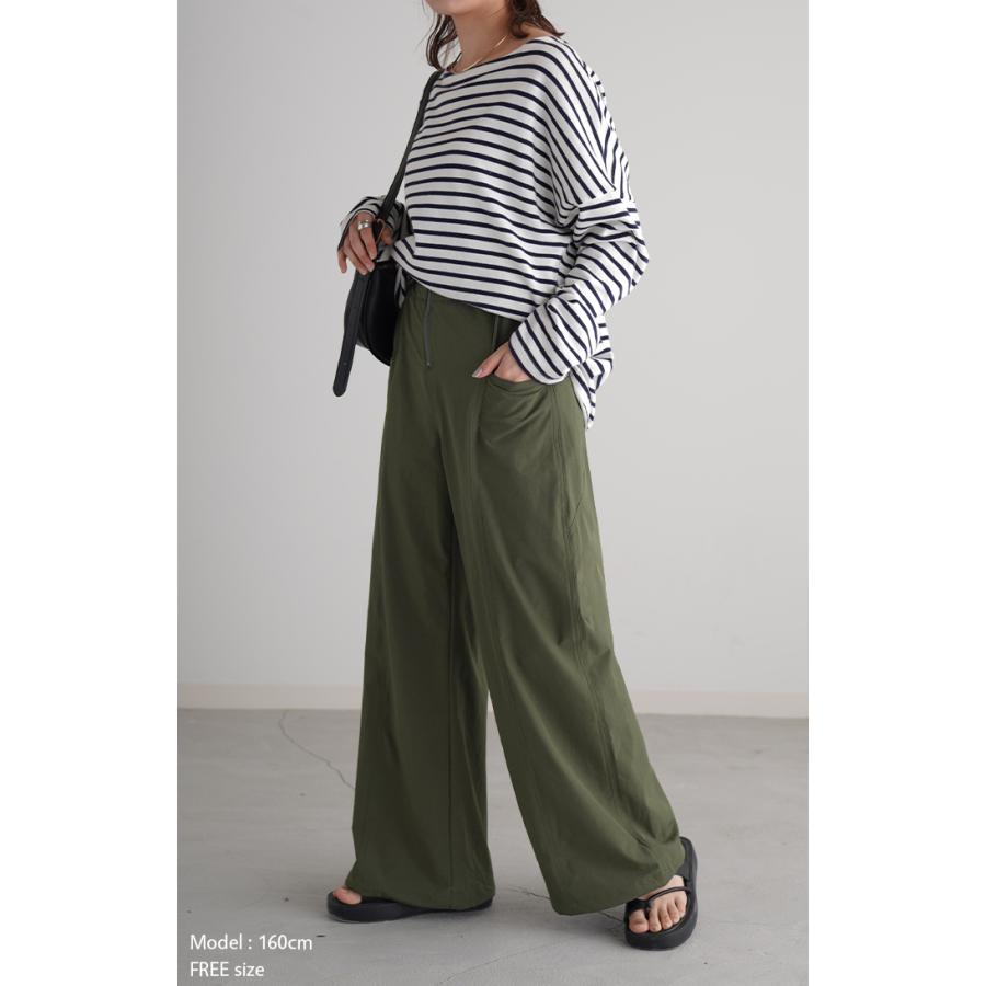 パンツ カーゴパンツ ワイドパンツ レディース ボトムス カーゴ ワイド ゴム ロング ジョガーパンツ | HUG.U | 10