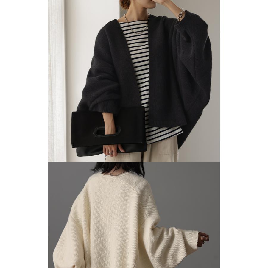 HUG.U カーディガン チクチクしない ニット ドルマン ドルマン