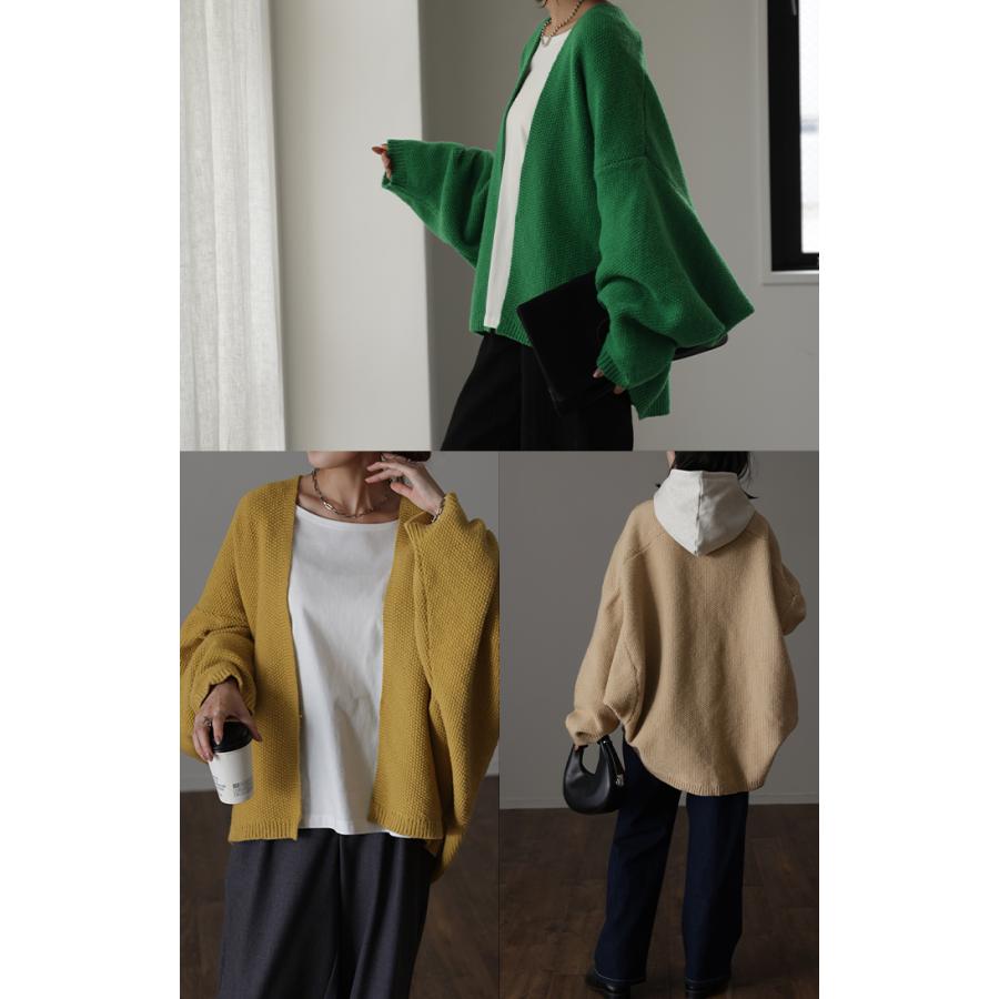 カーディガン チクチクしない ニット ドルマン ドルマンスリーブ レディース セーター トップス 長袖 羽織 | HUG.U | 15