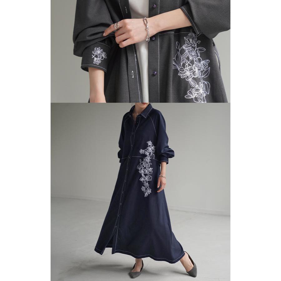 HUG.U（ハグユー） ワンピース ワンピ シャツ お洒落 刺繍 シャツ