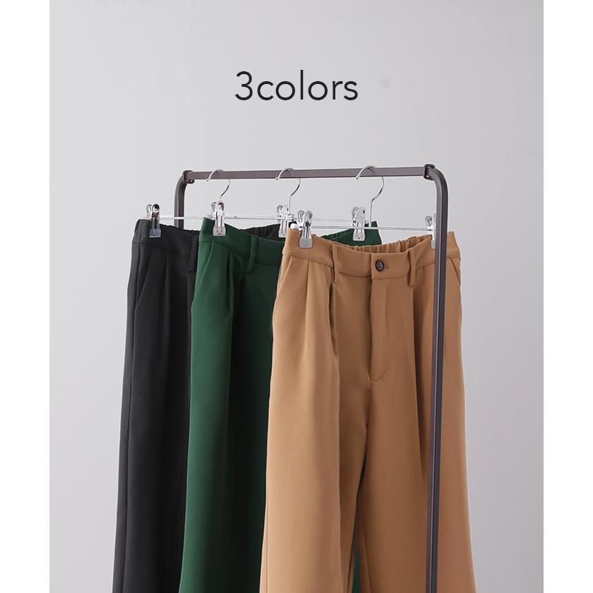 パンツ タックパンツ レディース タック ワイドパンツ ワイド ロング 大きいサイズ ボトム 体型カバー | HUG.U | 10