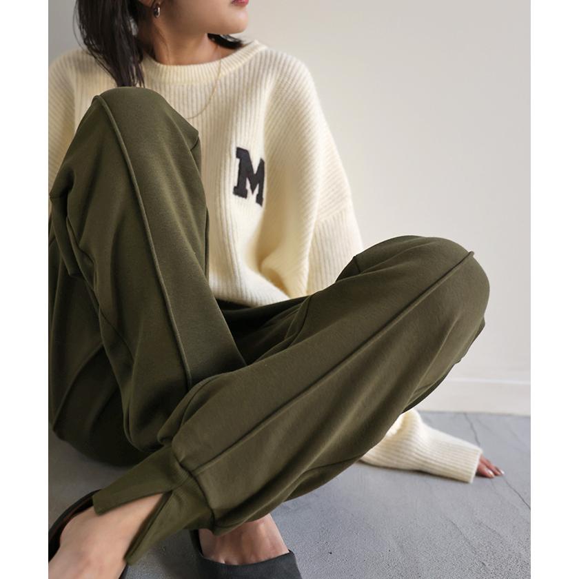 パンツ ジョガーパンツ 裏起毛 レディース ボトムス ロング ゴム きれいめ ジョガー テーパードパンツ スウェット | HUG.U | 20