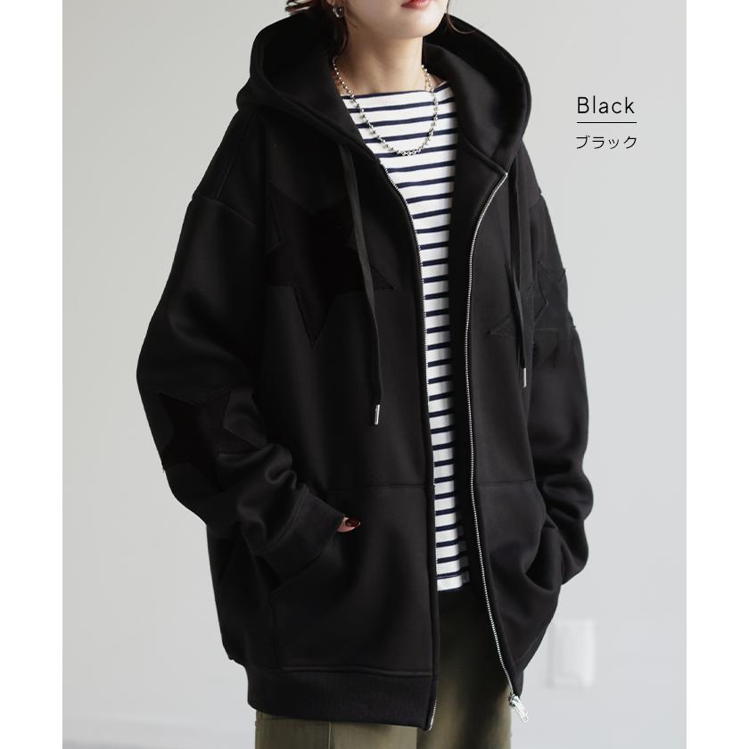 パーカー 体型カバー アウター ドルマンパーカー レディース トップス トレーナー スウェット スエット | HUG.U | 13