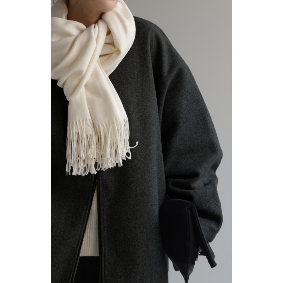 アウター メルトン チュニック コート レディース メルトンコート ドルマン 体型カバー ノーカラー ブルゾン dolmanouter | HUG.U | 15