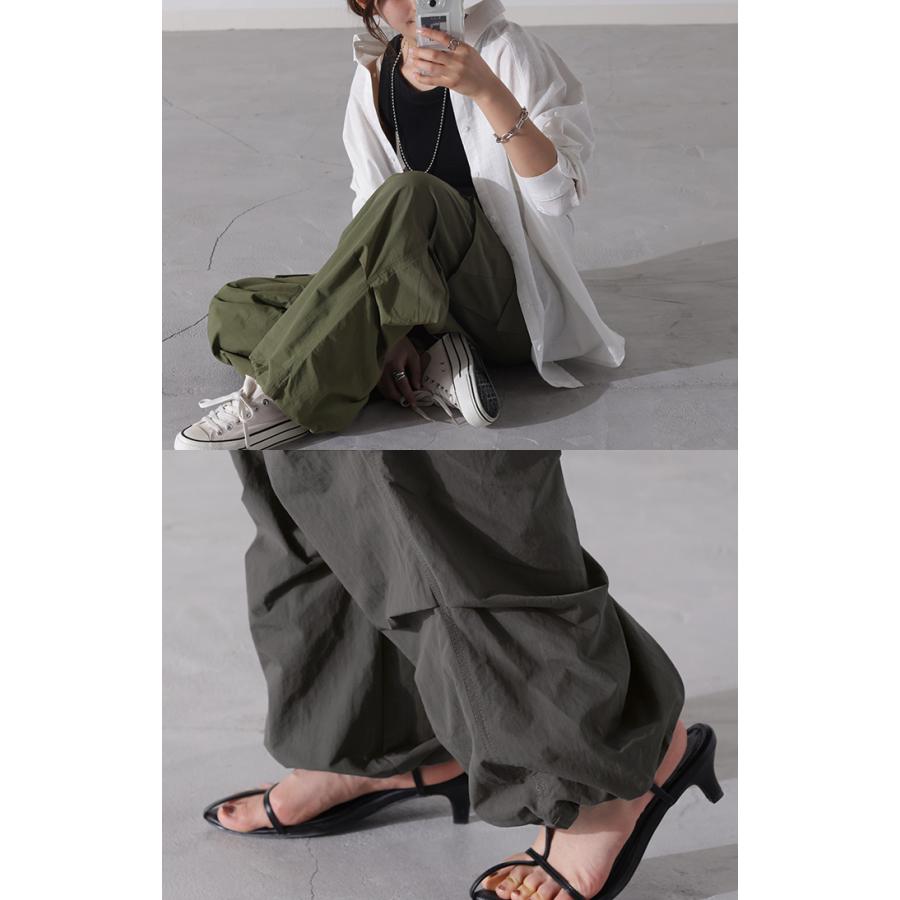 パンツ 裾2way パラシュートパンツ レディース カーゴパンツ ワイドパンツ ワイド カーゴ サーカスパンツ | HUG.U | 16