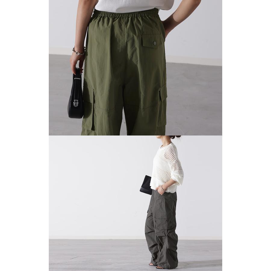 パンツ 裾2way パラシュートパンツ レディース カーゴパンツ ワイドパンツ ワイド カーゴ サーカスパンツ | HUG.U | 20