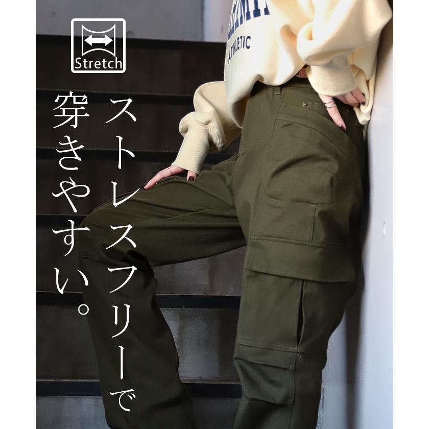 カーゴパンツ レディース ズボン ボトムス チノ チノパン ジップ ポケット ミリタリーパンツ スキニー | HUG.U | 17