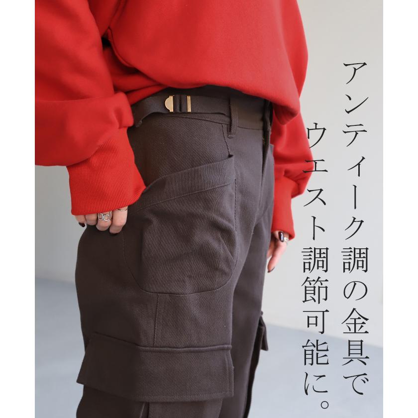 カーゴパンツ レディース ズボン ボトムス チノ チノパン ジップ ポケット ミリタリーパンツ スキニー | HUG.U | 20
