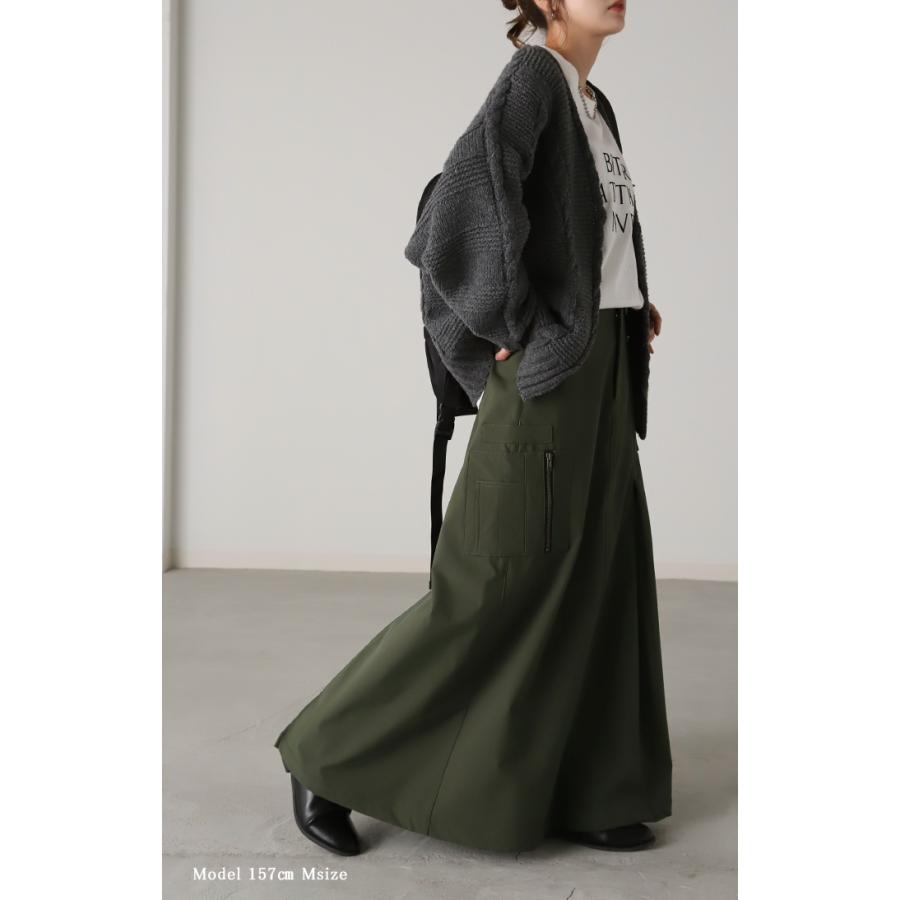 スカート ミリタリー チノ Aライン ポケット チノスカート Aラインスカート レディース ボトムス ロングスカート | HUG.U | 14