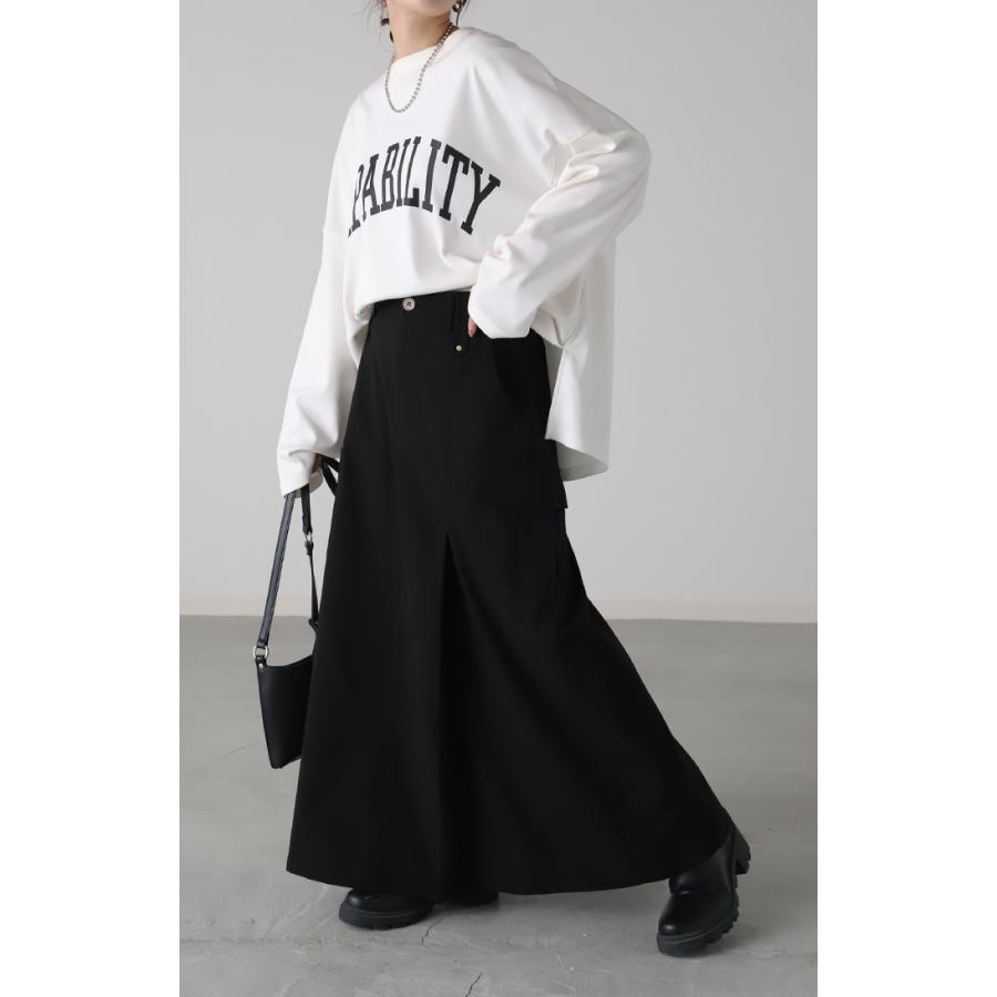 スカート ミリタリー チノ Aライン ポケット チノスカート Aラインスカート レディース ボトムス ロングスカート | HUG.U | 19