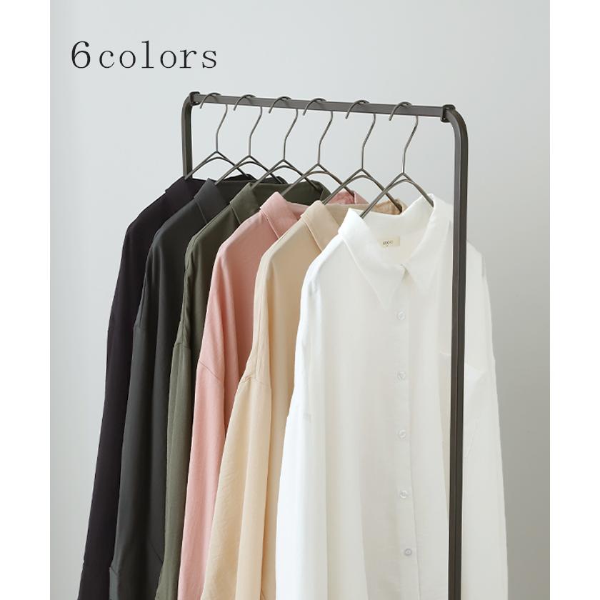 シャツ 体型カバー オーバーサイズ 変形 ドルマン 変形シルエット 彼シャツ チュニック トップス レディース | HUG.U | 14