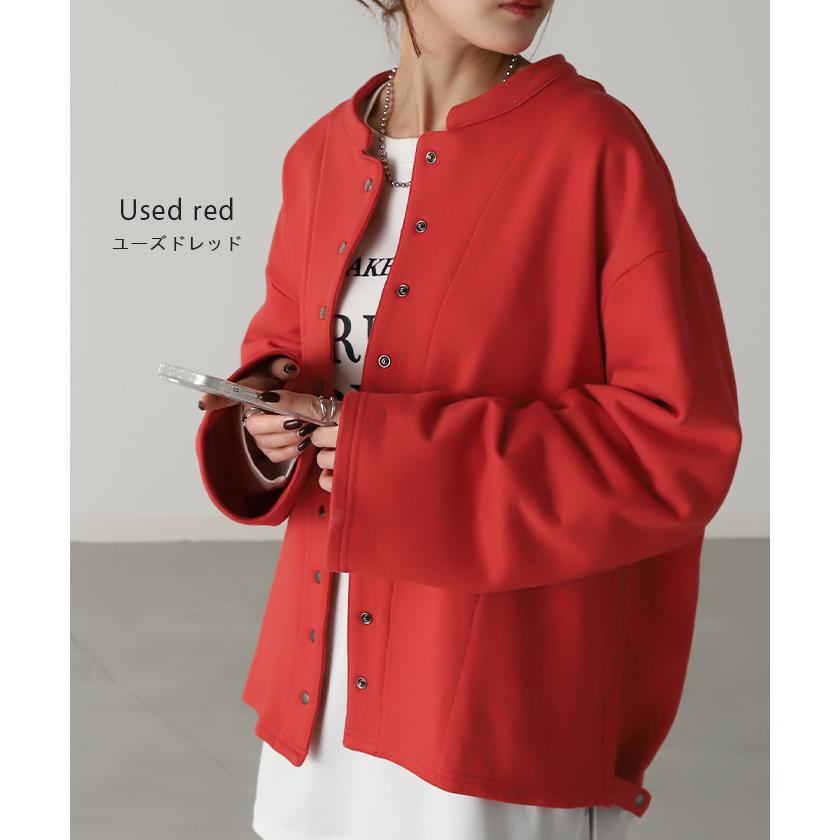 カーディガン レディース トップス クルーネック 長袖 ライトアウター レイヤード 丸首 スナップボタン タイムセールSW2 | HUG.U | 15