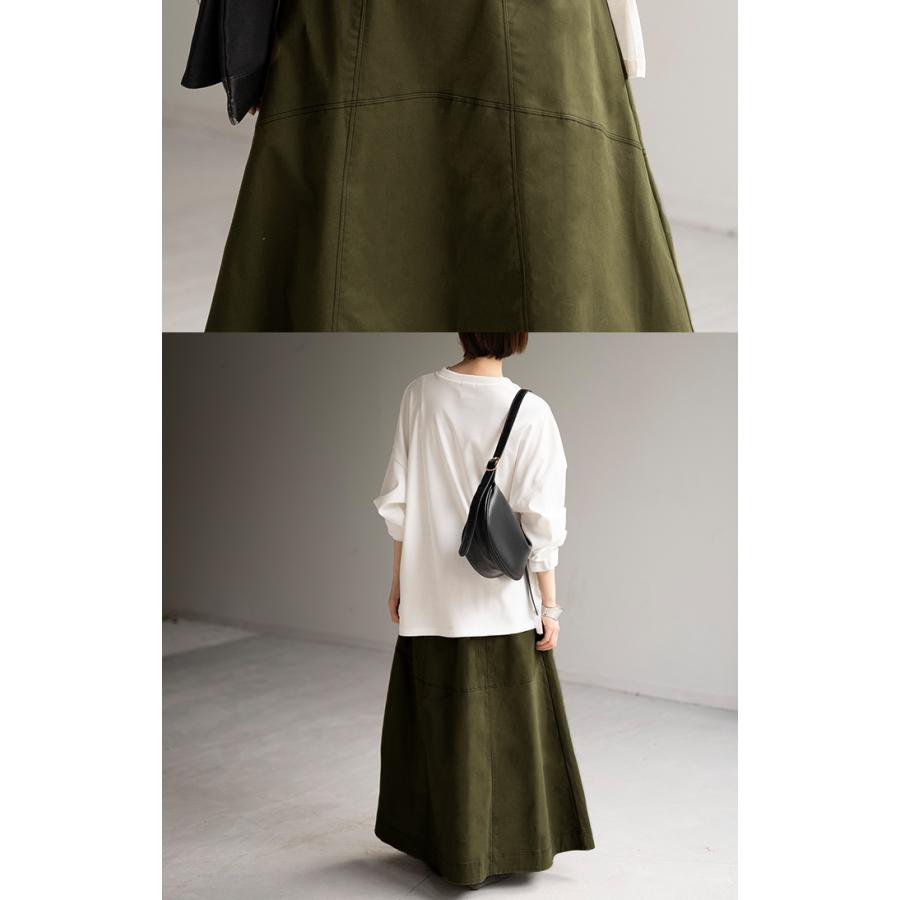 スカート ステッチ Aライン レディース ボトムス ロングスカート ロング マキシ マキシスカート フレア | HUG.U | 21