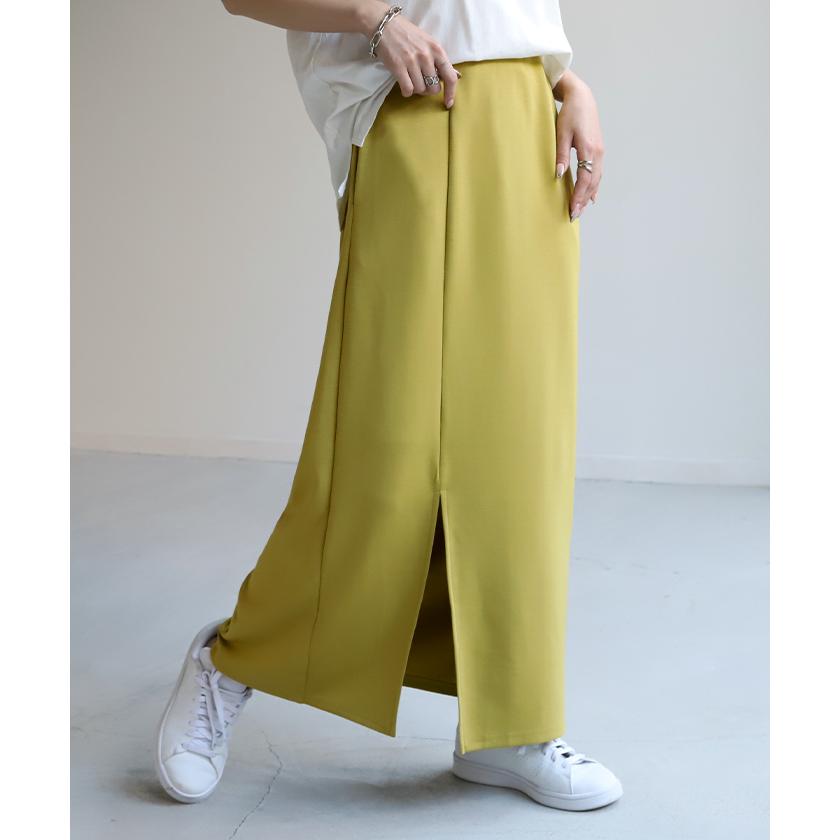 スカート タイトスカート レディース ボトムス ポンチスカート ロングスカート マキシスカート ジャージー | HUG.U | 18