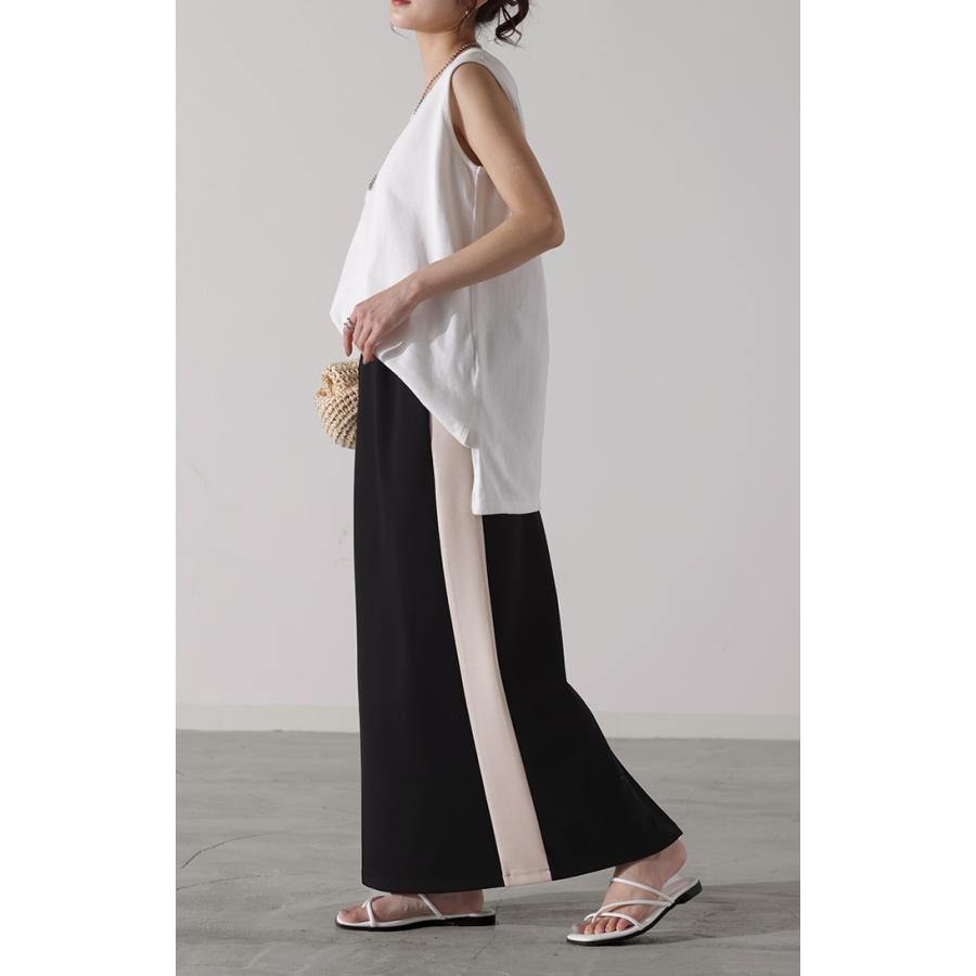 スカート 超伸び ラインスカート タイトスカート レディース ボトムス ポンチスカート ロングスカート マキシスカート | HUG.U | 19
