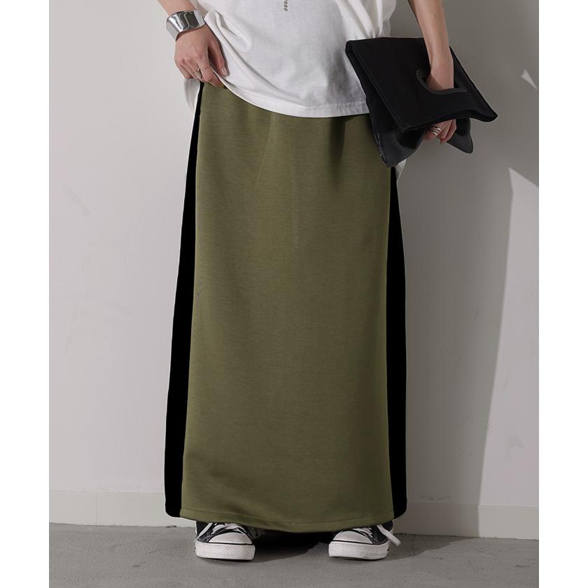 スカート 超伸び ラインスカート タイトスカート レディース ボトムス ポンチスカート ロングスカート マキシスカート | HUG.U | 07