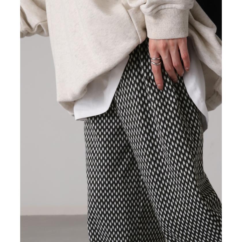 パンツ ニットパンツ レディース ジャガード ワイド ワイドパンツ ニット フレア フレアパンツ レギパン 2411sl | HUG.U | 17