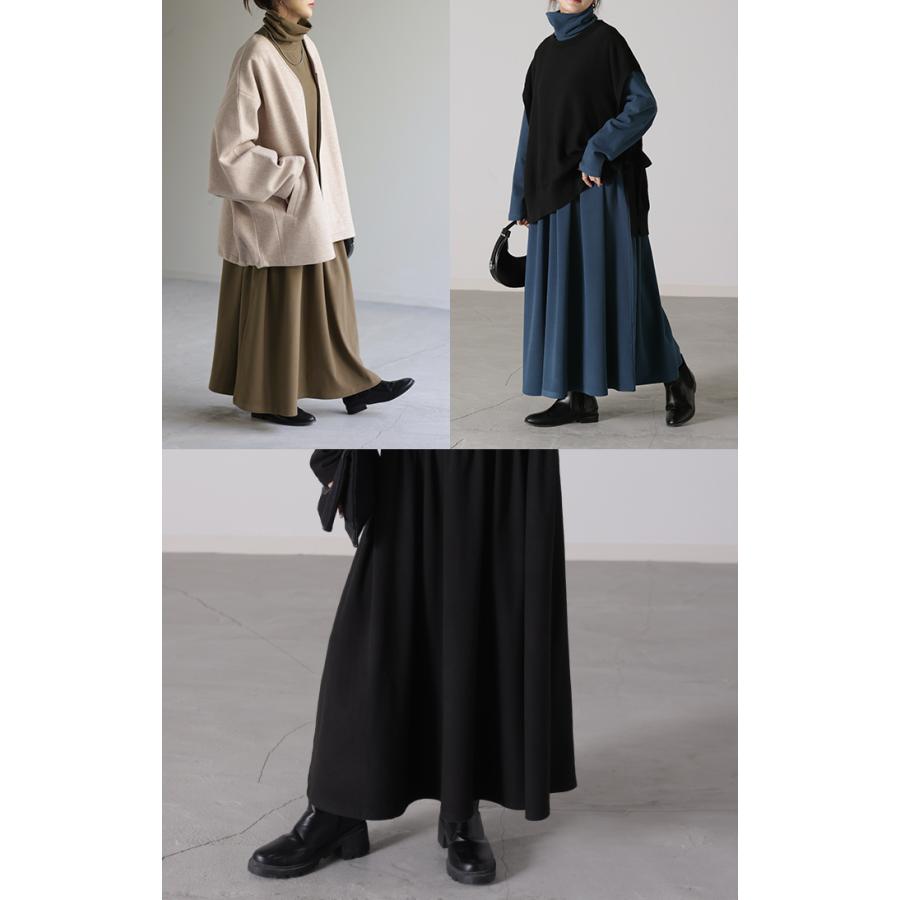 ワンピース レディース ワンピ ロングワンピース ロング ロングワンピ オフタートル Aライン きれいめ 長袖 | HUG.U | 12