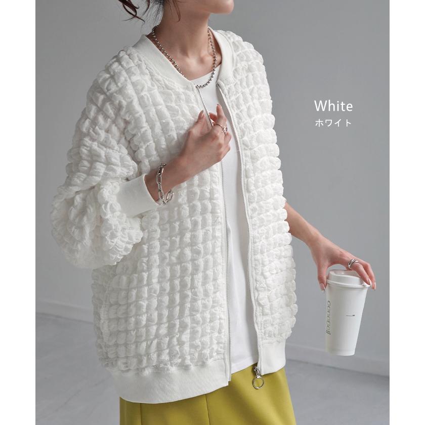 トップス カーデ ポップコーン アウター シアー 薄手 カーディガン ぽこぽこ レディース 凸凹 ライトアウター タイムセールSW2 | HUG.U | 16