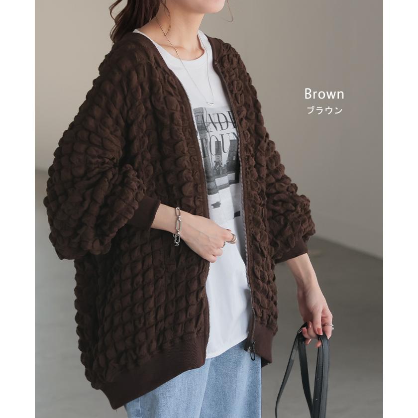 トップス カーデ ポップコーン アウター シアー 薄手 カーディガン ぽこぽこ レディース 凸凹 ライトアウター タイムセールSW2 | HUG.U | 20