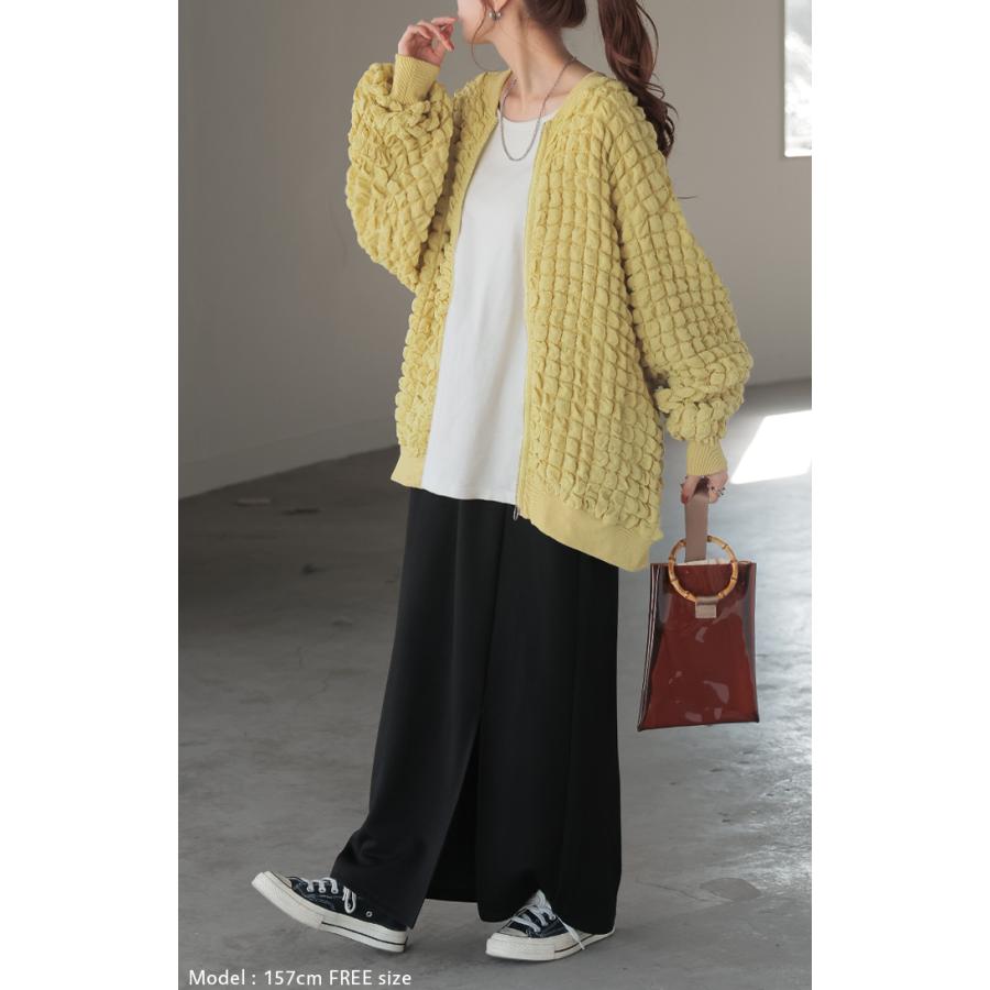 トップス カーデ ポップコーン アウター シアー 薄手 カーディガン ぽこぽこ レディース 凸凹 ライトアウター タイムセールSW2 | HUG.U | 13