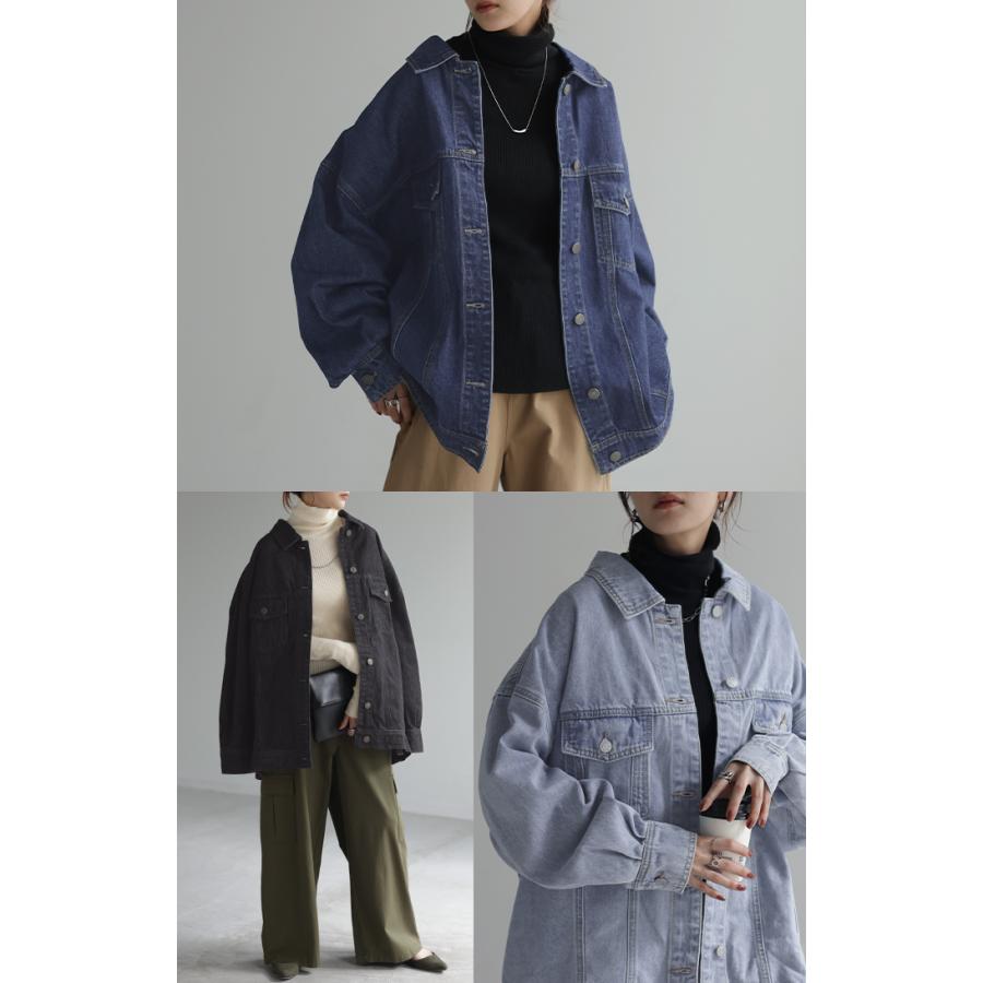 デニムジャケット Gジャン ビッグ オーバーサイズ デニム アウター レディース デニムシャツ トップス | HUG.U | 22