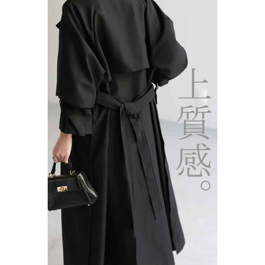 トレンチコート レディース アウター コート トレンチ ロング オーバーサイズ ロングコート マキシ オケージョン きれいめ OUTER2410 | HUG.U | 12