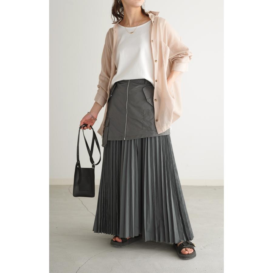 スカート 2点セット プリーツ プリーツスカート レディース ロングスカート ロング ラップスカート マキシ | HUG.U | 10