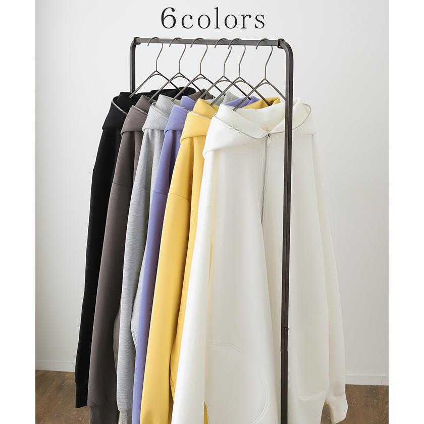 パーカー 体型カバー オーバーサイズ アウター レディース ライトアウター トップス トレーナー スウェット | HUG.U | 15