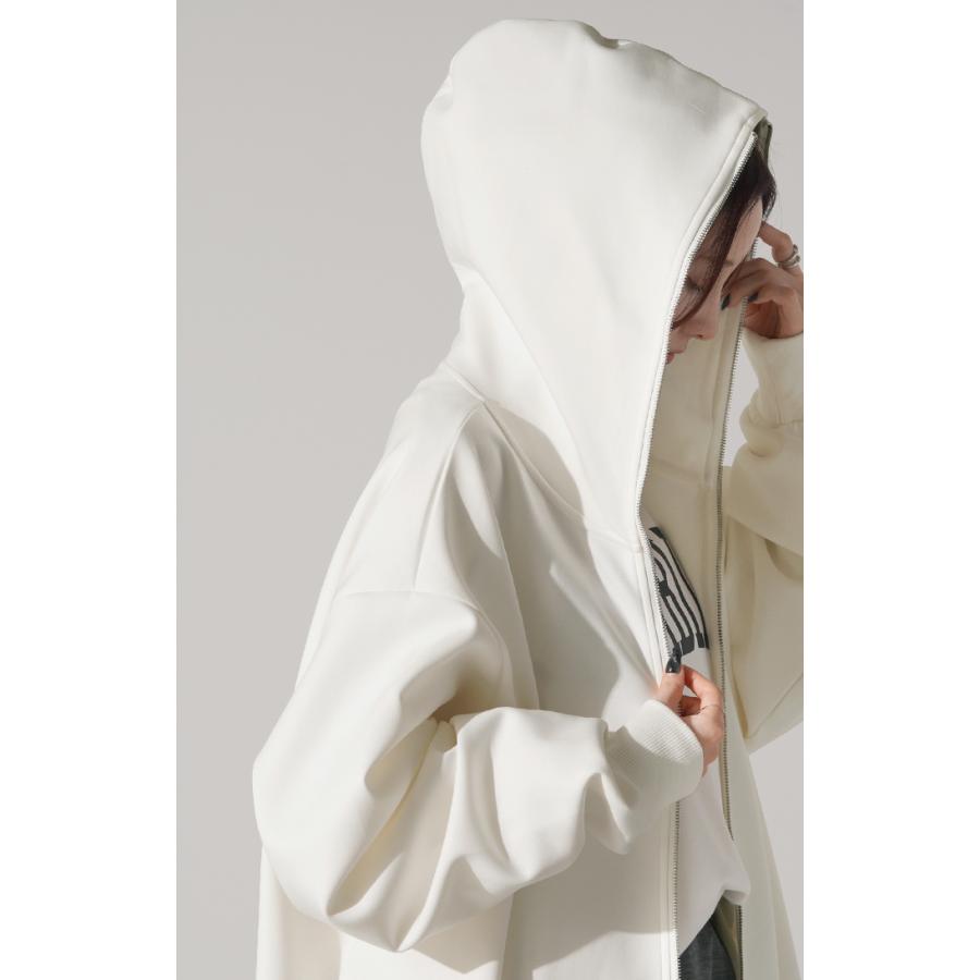 パーカー 体型カバー オーバーサイズ アウター レディース ライトアウター トップス トレーナー スウェット | HUG.U | 14