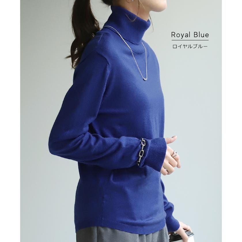 ニット インナー タートル レディース タートルネック トップス カットソー リブ タートルニット ハイネック | HUG.U | 21